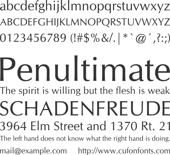 CG Omega font preview