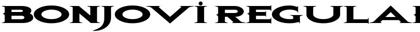 BonJovi Regular font
