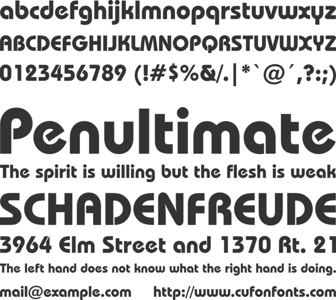 Bauhaus Md BT font preview