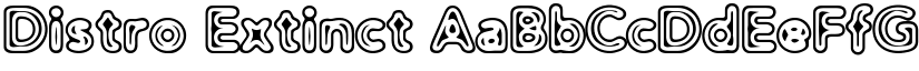 Distro Extinct font