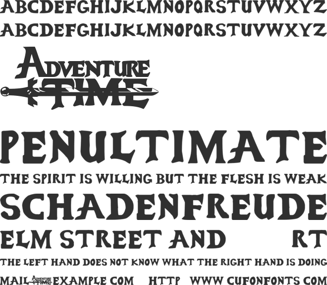 Adventure Time Logo font preview
