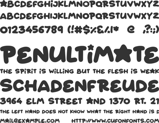 Uses Of Starborn Font Family