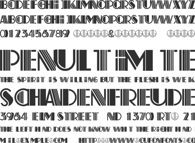 The Font Gatsby font preview