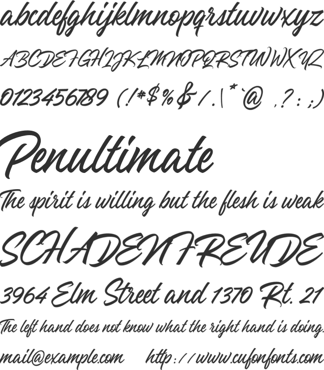 The Lunatique font preview