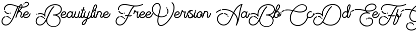 The Beautyline FreeVersion font