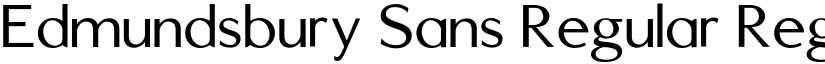 Edmundsbury Sans Regular Regular font