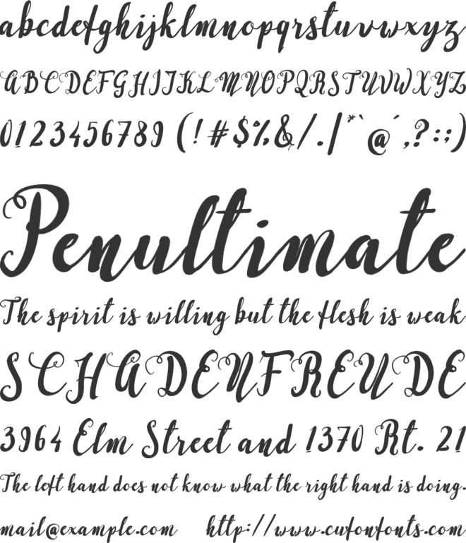 Perfectos font preview