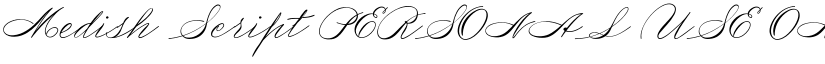 Medish Script PERSONAL USE ONLY Regular font