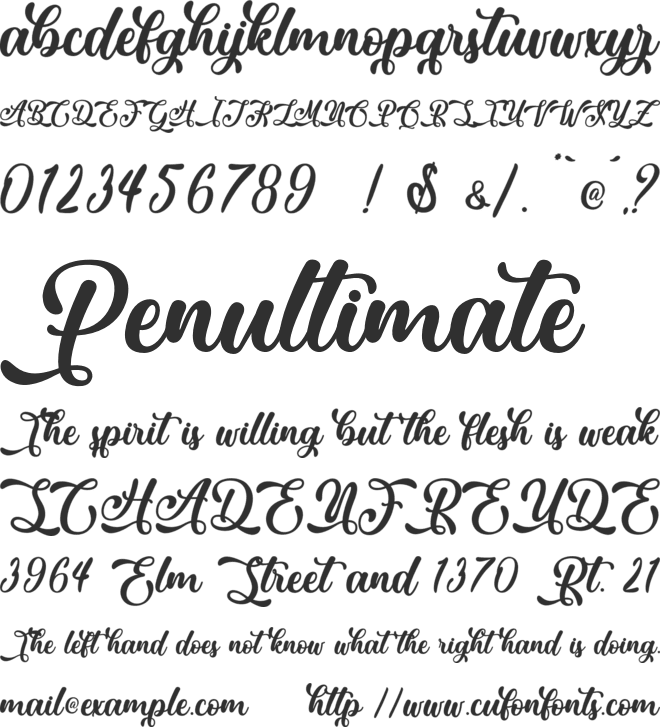 March Lovers - Personal Use font preview