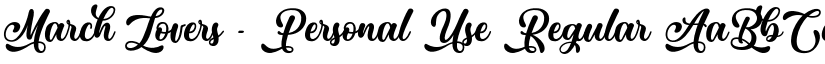 March Lovers - Personal Use Regular font