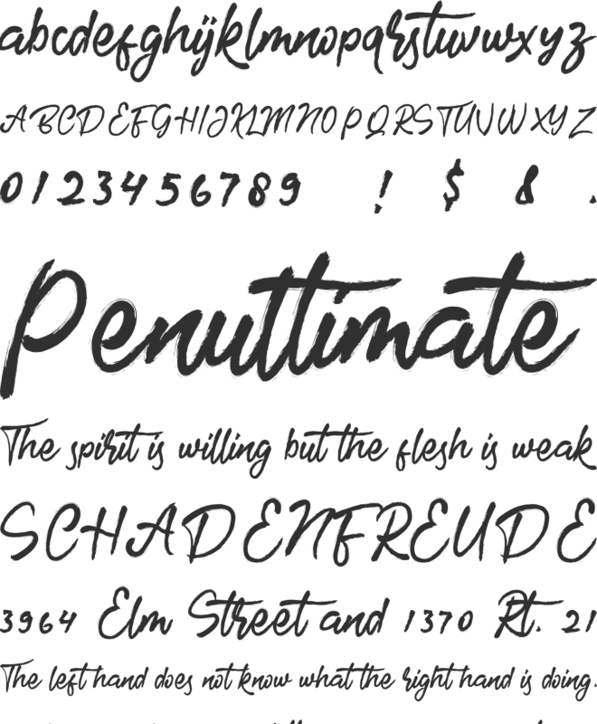 BrotherFree font preview