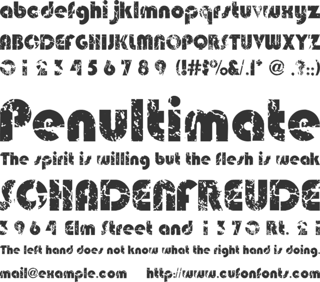 Deadmobil font preview