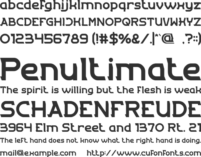 ENTRANCE font preview