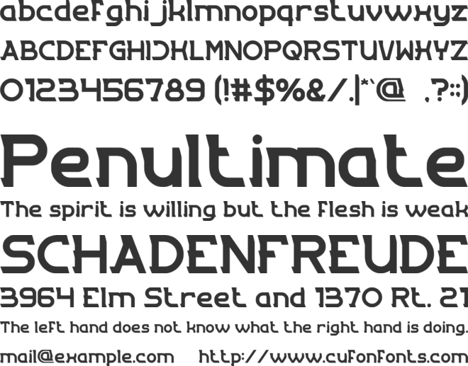 ENTRANCE font preview