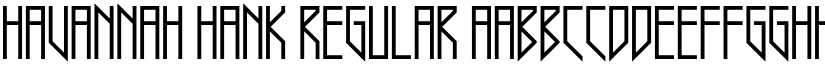 Havannah Hank Regular font