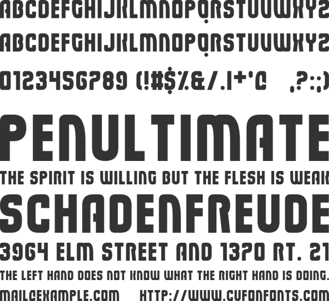 Eviscera font preview