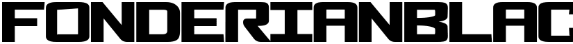 FonderianBlack Black font