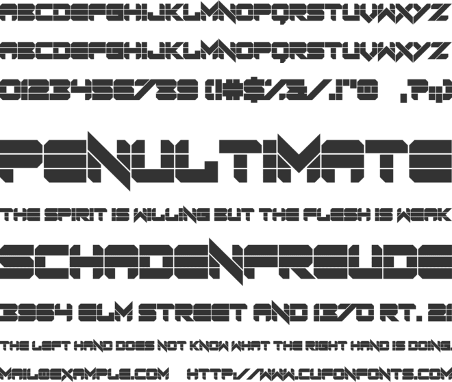 Rodent Rage font preview