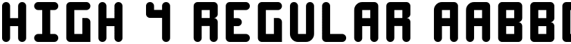 High 4 Regular font