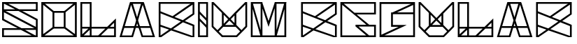 Solarium Regular font