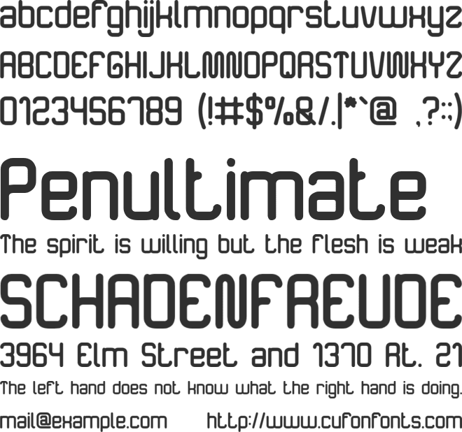 The Happiness font preview