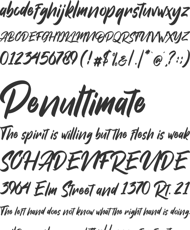 Dakwart Letter font preview