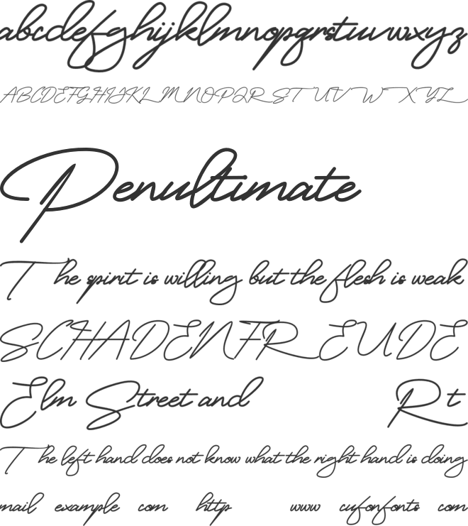 MangoSign font preview