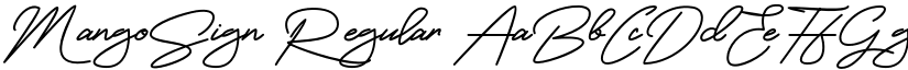 MangoSign Regular font