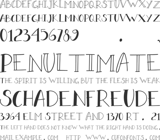 dora dore font preview