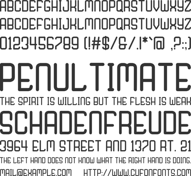 Nagaro font preview