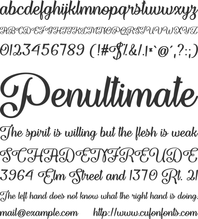 Flame Fetish font preview