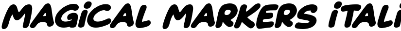 Magical Markers Italic font