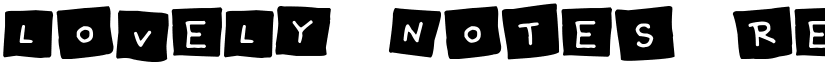 Lovely Notes Regular font