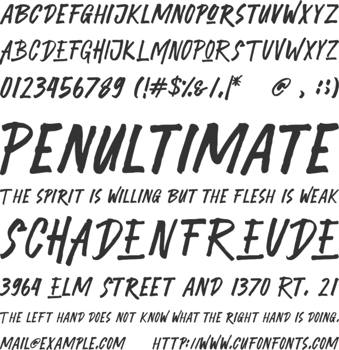 Partner in Crime font preview