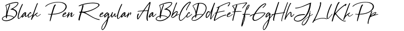 Black Pen Regular font