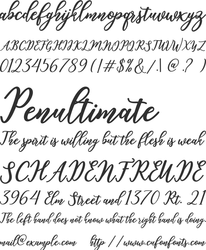 hamster font preview