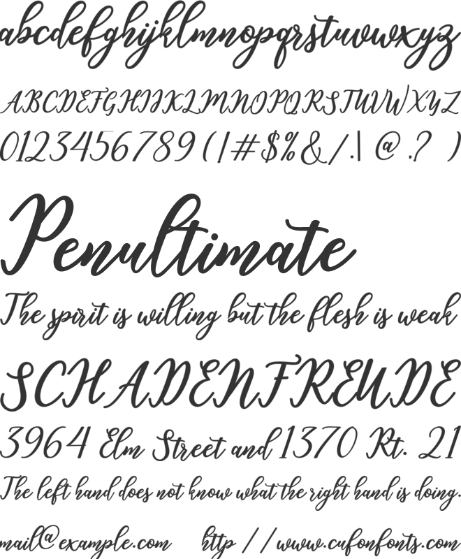 hamster font preview