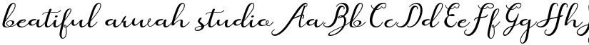 beatiful arwah studio font