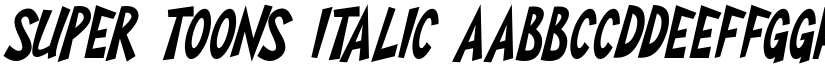Super Toons Italic font