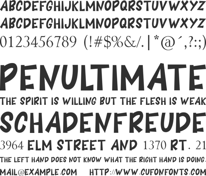 BOOMING font preview