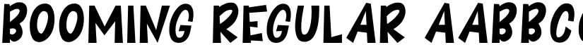 BOOMING Regular font