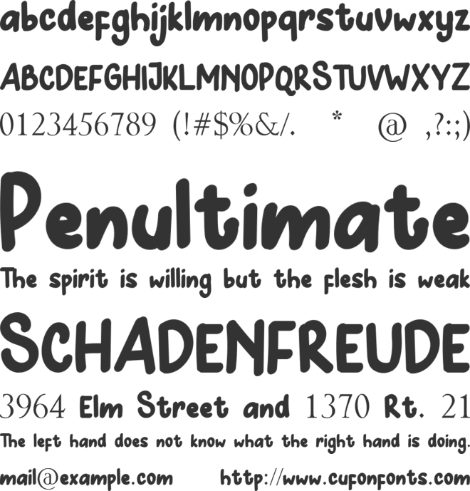 Hunny Bummy font preview