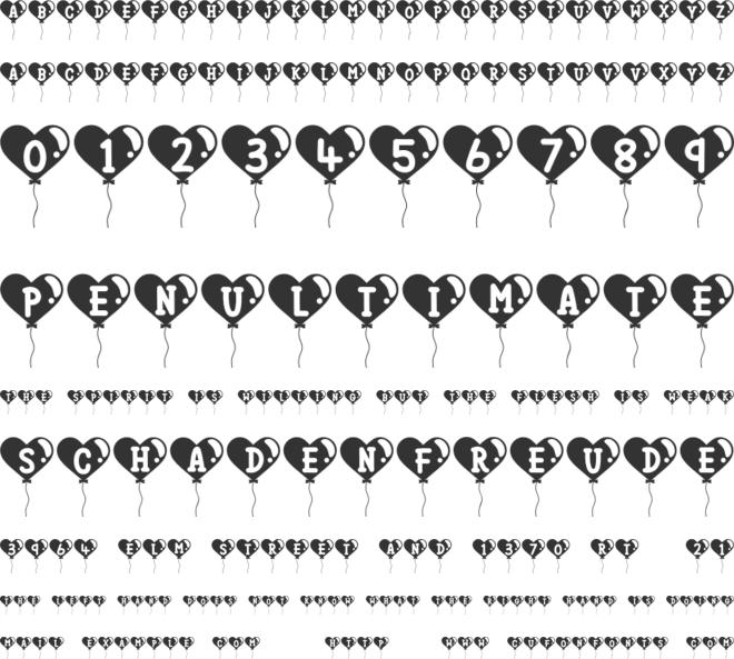 HappyBirthday font preview