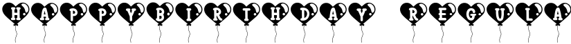 HappyBirthday Regular font