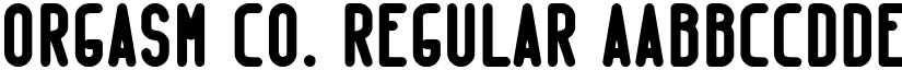 Orgasm Co. Regular font