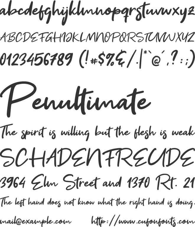 Get Show font preview