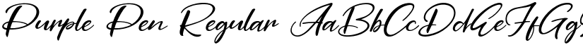 Purple Pen Regular font
