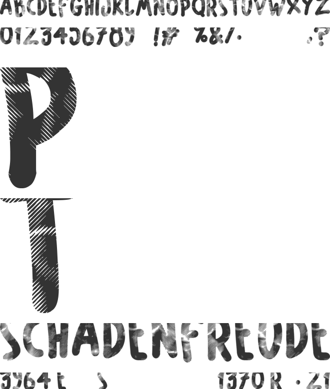 Scrunched Up font preview