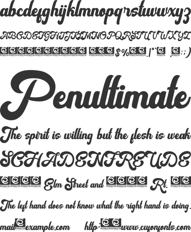 Vintage Party font preview
