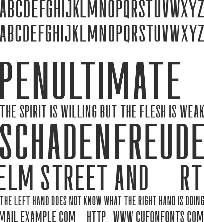 The Fourth Avenue Sans font preview